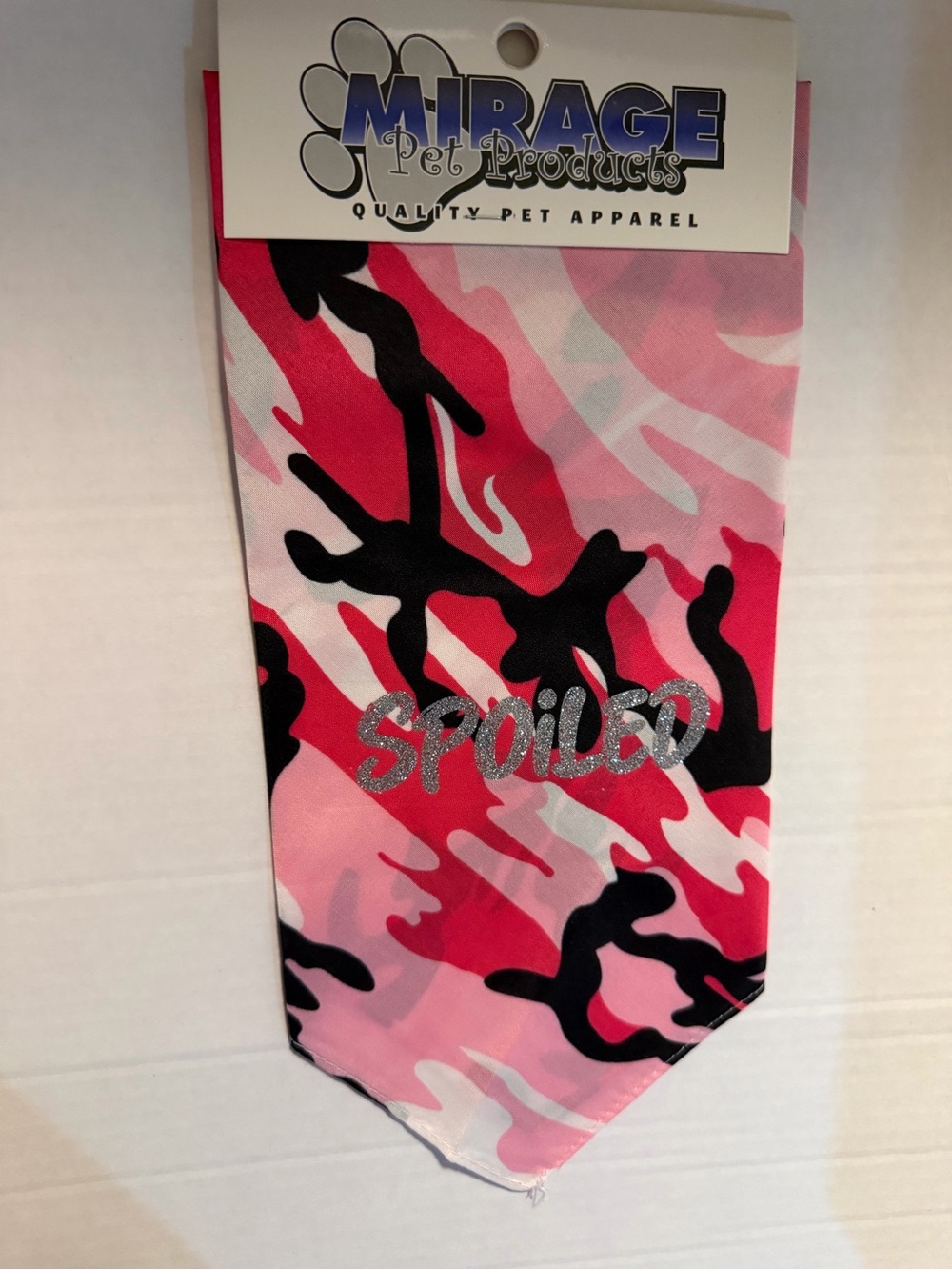 (4) Mirage Pet Products Pink Camo 'Spoiled' Dog Bandana